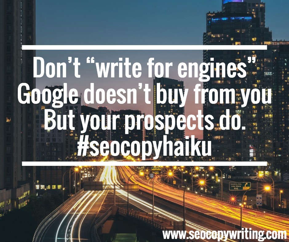 SEO writing isn't "writing for Google"
