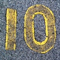 The number 10 representing our 10 best interviews with SEO experts from 2012