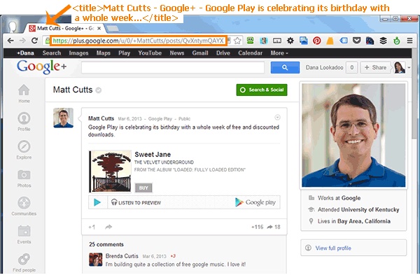 Google+ Matt Cutts Google Play
